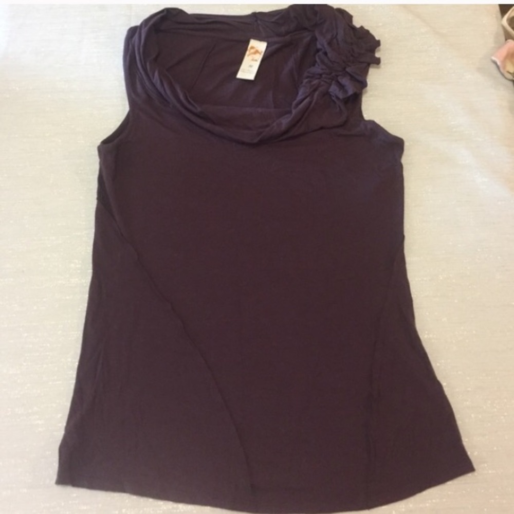 Anthropologie top.  Dark plum color. Size M